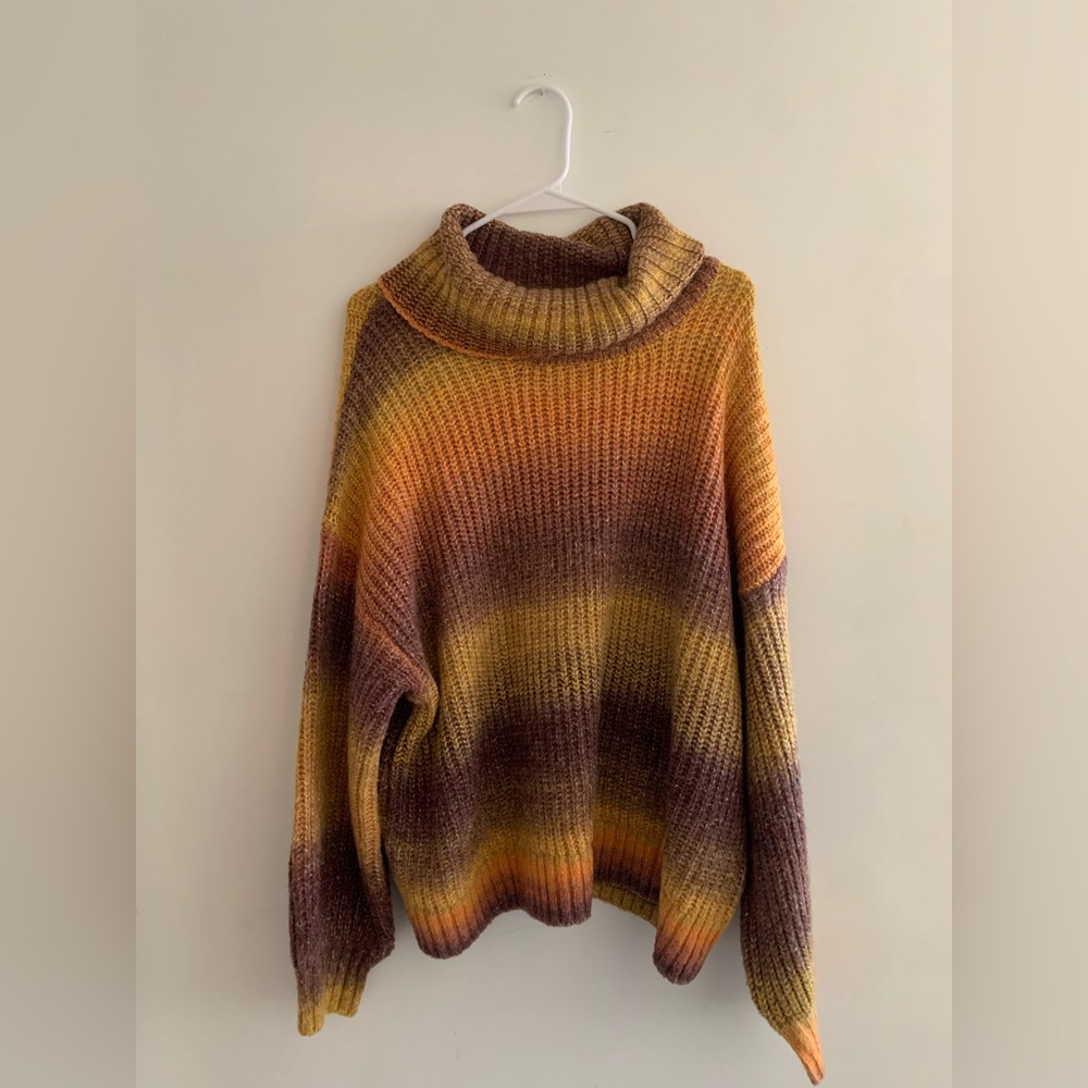 Old Navy Turtleneck Sweater Women’s XXL Cozy Fall Colors Baggy Classic